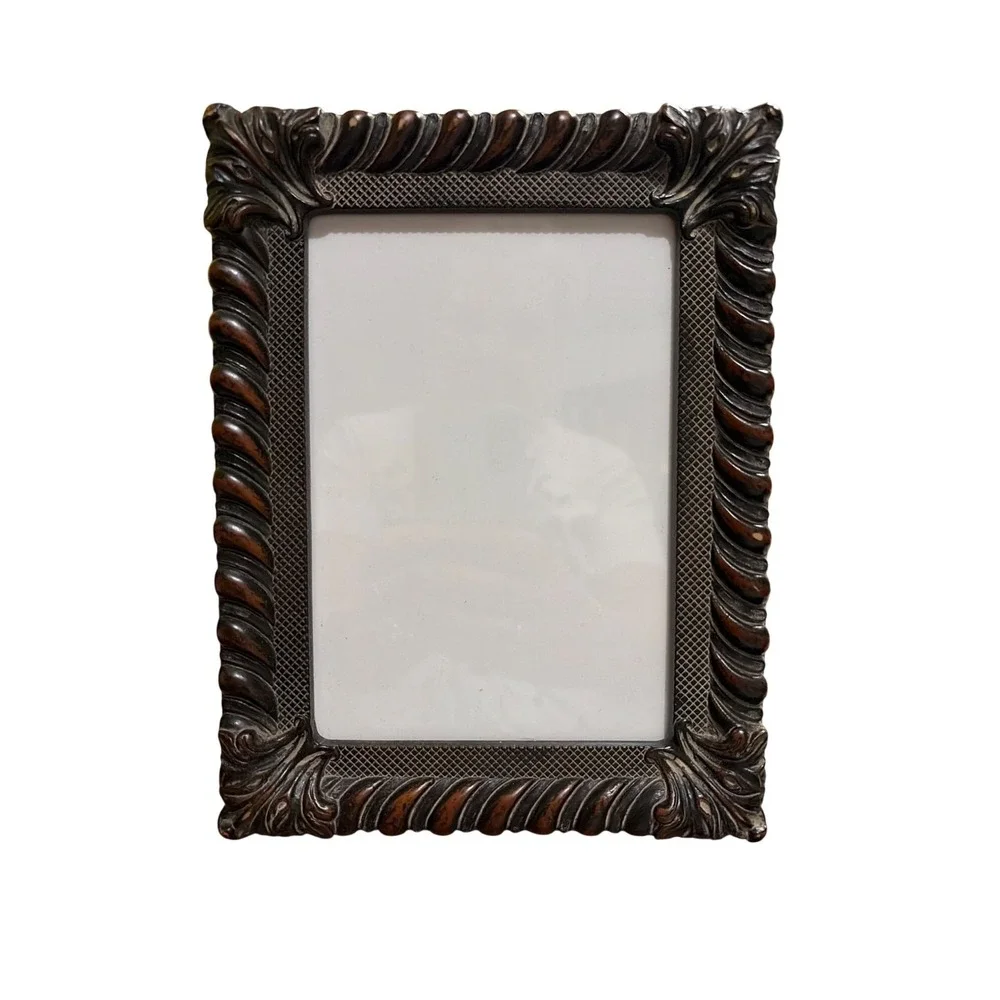 Vintage Picture Photo Frame Ornate Black-Brown 8x10 Baroque/Rocco